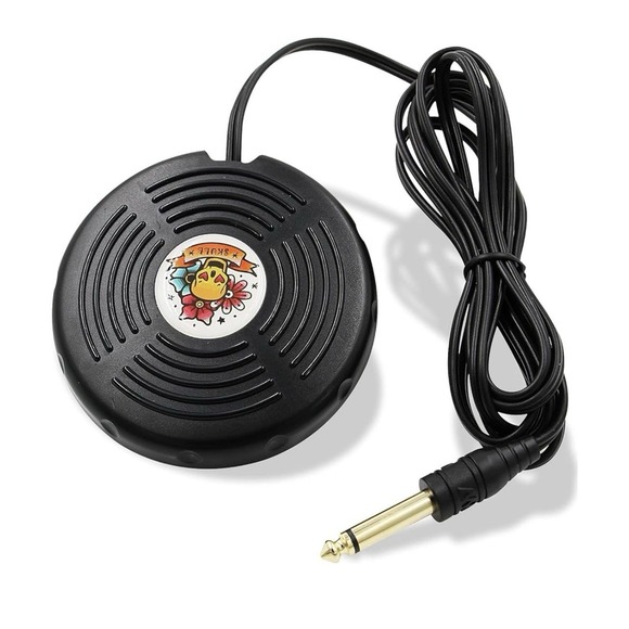 Tattoo Foot Pedal Skull Black Plastic 360 Degree Round Foot Pedal - Picture 1 of 5
